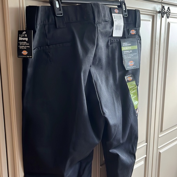 Dickies Slim Fit Tapered Leg Black Pants 38 X 30 - Picture 5 of 5